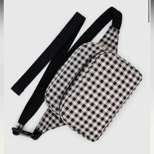 Baggu Belt Bag in Black and white Gingham